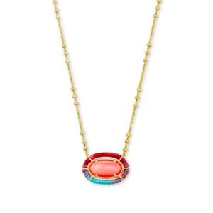 Kendra Scott Elisa pendant in coral illusion, NWOT